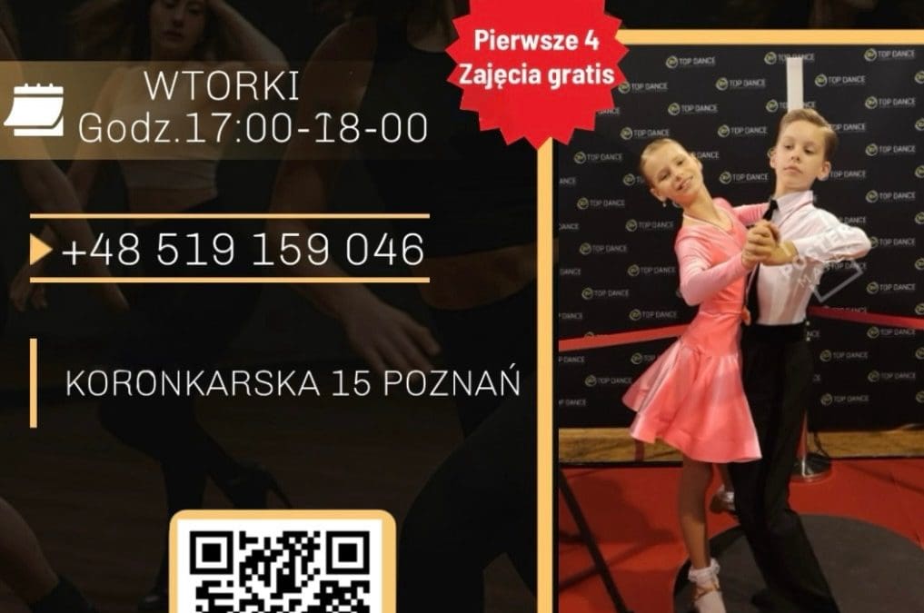 Taniec towarzyski dla dzieci i młodzieży – pierwsze 4 zajęcia gratis!